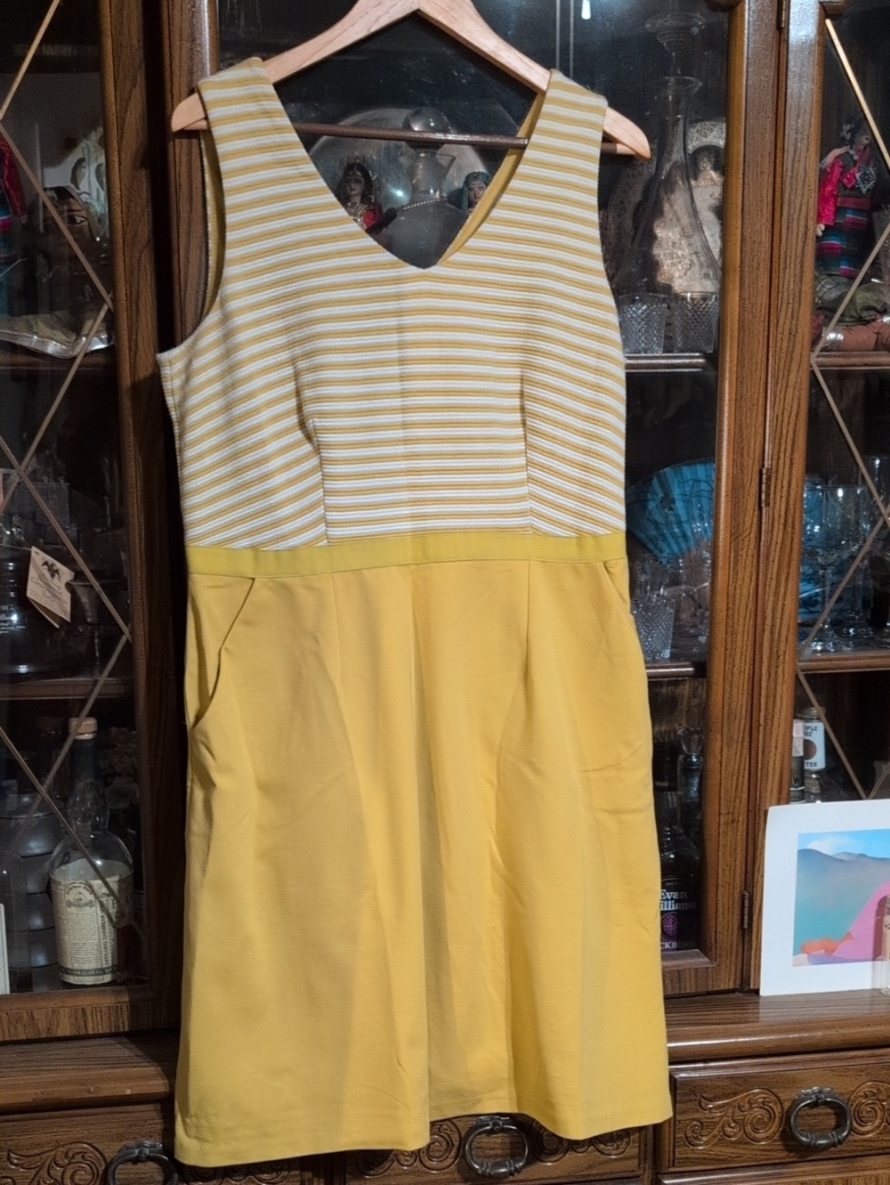 Boden Yellow Belle Ponte Dress